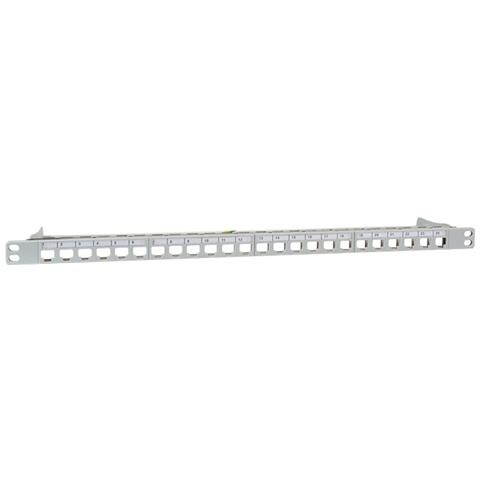 I-KS PP-24-GRH - Pannello Patch Modulare 24 RJ45 Keystone Schermato 0.5U STP 1HE Grigio - Foto 2
