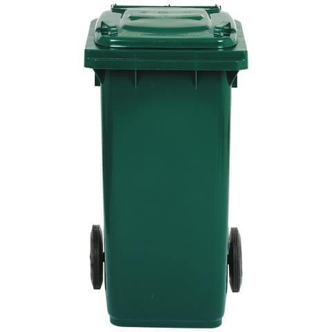 Bidone Carrellato Per Raccolta Differenziata 120 Litri - Verde Scuro - Foto 2