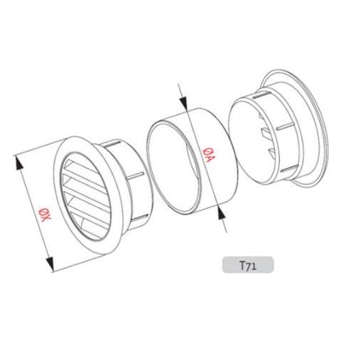 Bianca Mobili Falegnameria Per Porte Finestre Foro 40mm Diametro - Foto 3