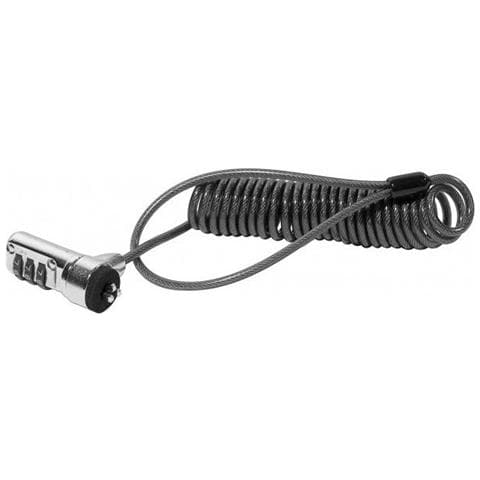 914095-hy Cavo Di Sicurezza Nero 1,8 M (lite Accessories Single Headed Coiled Combination Cable Lock - 1.8m. Supplied By. [1year Warranty])  - Foto 1