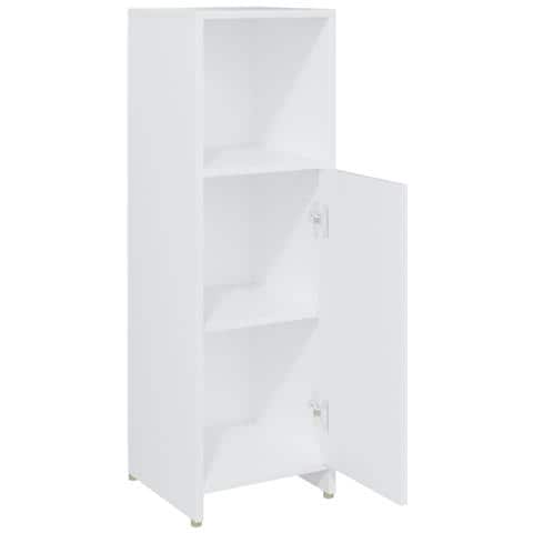 Armadio da Bagno Bianco 30x30x95 cm in Legno Multistrato - Foto 9