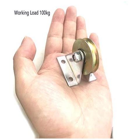 Tiranti Di Montaggio A Parete Pulley Snatch Block Wire Rope 1.5 Diametro Piatto Monte Block Del Carico Di Lavoro 100kg (l Type)  - Foto 3