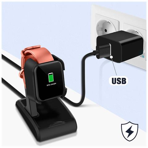 Stazione Di Ricarica Xiaomi Redmi Watch E Mi Watch Lite Cavo Usb 90 Cm Nero - Foto 7