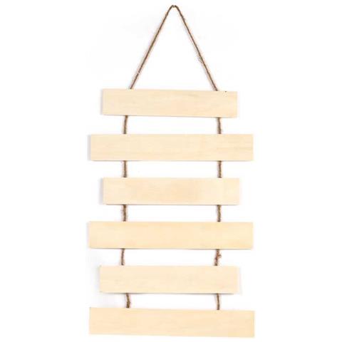 Decorazione Murale Per Appendere 6 Tavole Di Legno 31 X 30 X 0,3 Cm - Foto 1