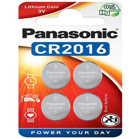 Panasonic Batteria Al Litio Cr2016 3v Blister (confezione Da 4) Cr-2016el/4b - Foto 2