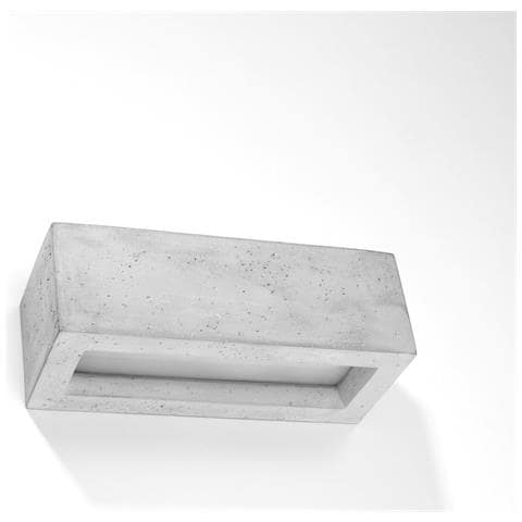 Applique Da Parete In Cemento Vega 30 Grigio 100x120x300 Mm Cemento - Foto 1