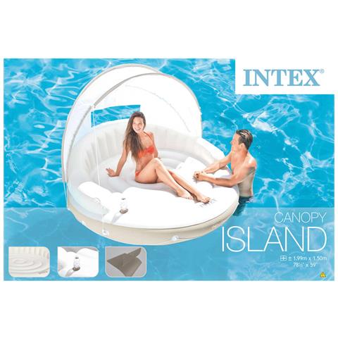 Lettino Galleggiante Con Baldacchino 199x150 Cm 58292 Eu - Foto 2