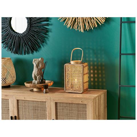 Lanterna In Rattan 28 Cm Naturale Bantul - Foto 1