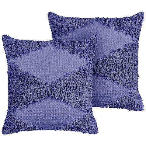 Set Di 2 Cuscini Rhoeo Cotone 45 X 45 Cm Viola - Foto 7