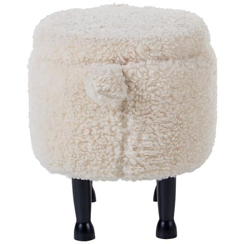 Pouf Animaletto Contenitore Sheep Tessuto Beige Chiaro Pecora - Foto 6