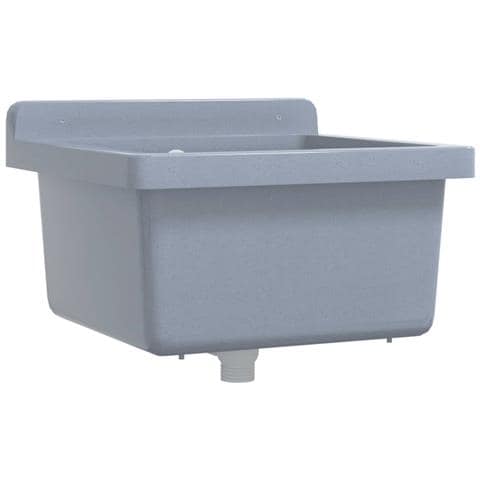 Lavabo A Parete Grigio 40x40x24 Cm In Resina - Foto 1