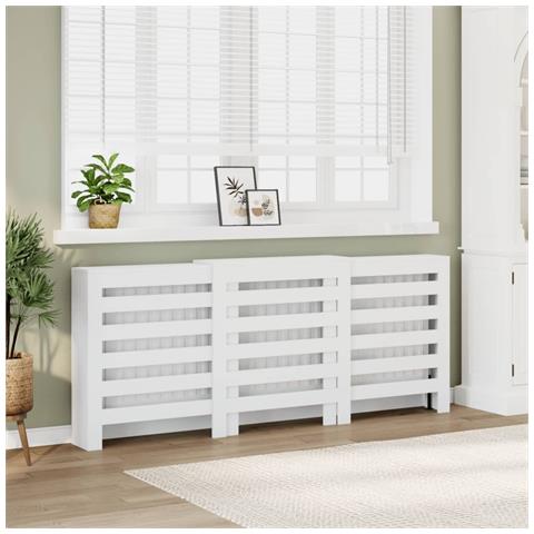 Copertura Termosifone Bianca 205x21,5x83,5 Cm Legno Multistrato - Foto 1