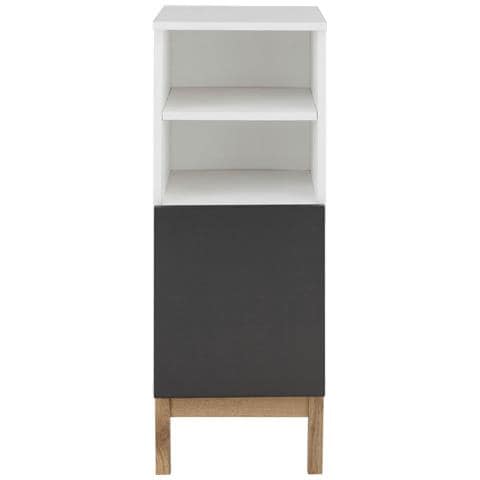 Mirza Mobile Ad 1 Anta In Truciolare Bianco E Antracite - Foto 2