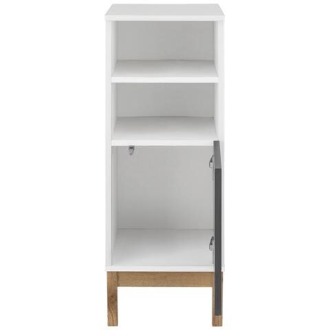 Mirza Mobile Ad 1 Anta In Truciolare Bianco E Antracite - Foto 3