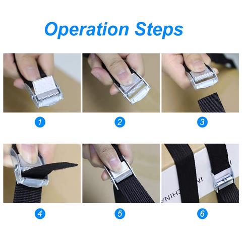 Cinturini Con Fibbia Ad Alta Visibilità, Lunghezza 1 M Black - Foto 2