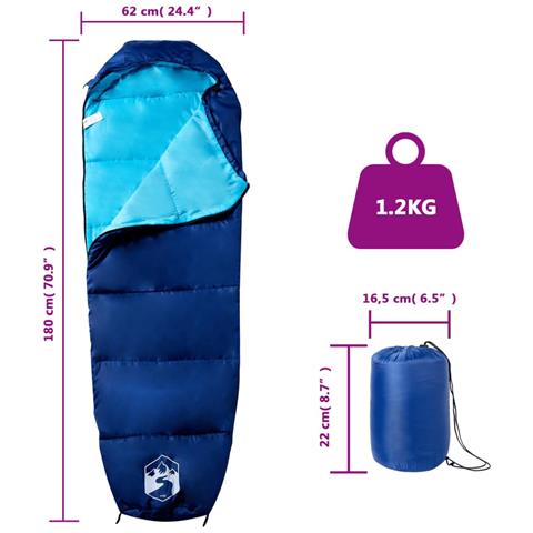 Sacco A Pelo Mummia Da Campeggio Per Adulti 3 Stagioni - Foto 5