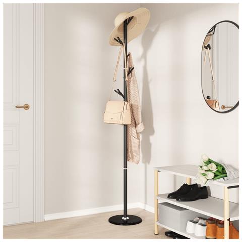 Appendiabiti Nero 175 Cm In Ferro Verniciato A Polvere - Foto 3