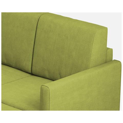Divano Karay 3 Posti (tre Sedute Da 60cm) + Pouf Misure Esterne L. 198 P. 155 Colore Verde - Foto 2