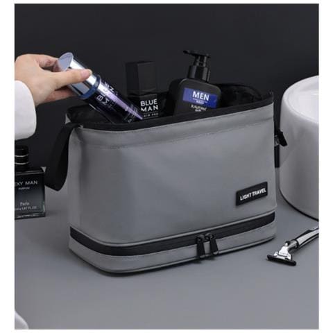 Nuovo Beauty Case Da Uomo Con Struttura In Acciaio A Doppio Strato Black - Foto 5