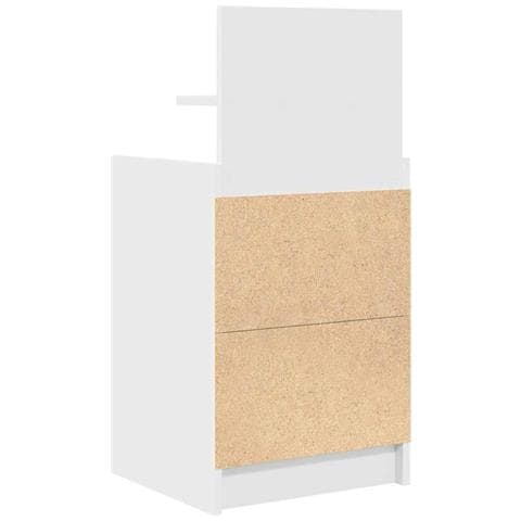 Comodino con 2 Cassetti Bianco 38x34x80 cm - Foto 2