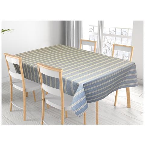 Tovaglia Per Salotto Cucina In Miros Misto Cotone Made In Italy California Rp 140x360 Blu - Foto 1