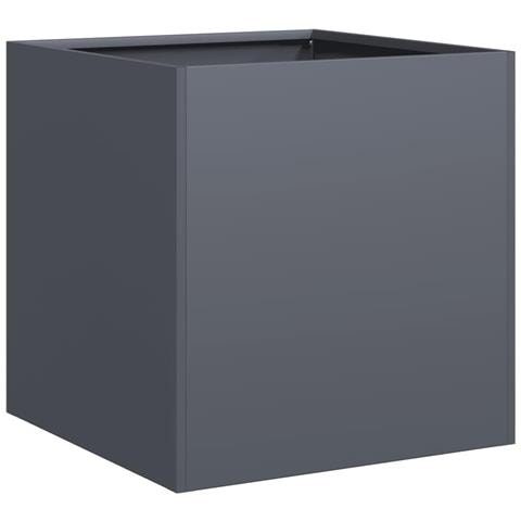 Fioriera Antracite 40x40x40 Cm In Acciaio Laminato A Freddo - Foto 2