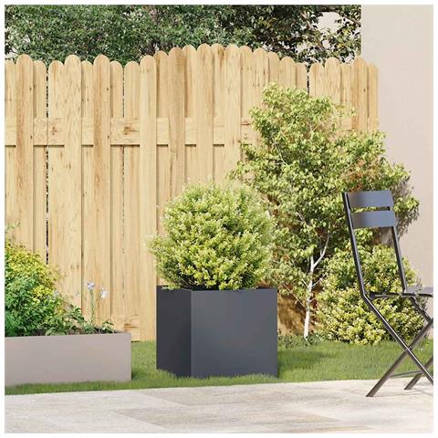 Fioriera Antracite 40x40x40 Cm In Acciaio Laminato A Freddo - Foto 3