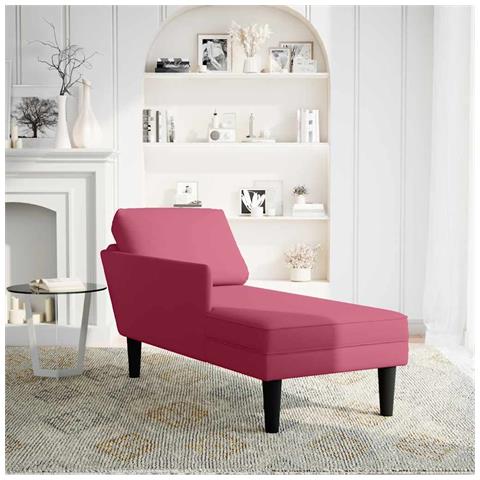 Sdraio Con Cuscino E Bracciolo Destro In Velluto Rosso Vino - Foto 2