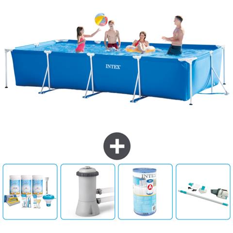 Piscina Fuori Terra - Rettangolo - 450x220x84 Cm - Blu - Include Accessori Coordinati A289 - Foto 1