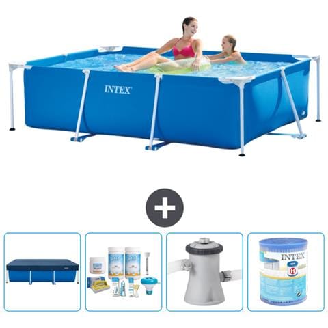 Piscina Fuori Terra - Rettangolo - 220x150x60 Cm - Blu - Include Accessori Coordinati A2 - Foto 1