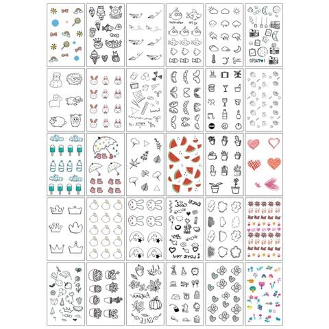 Tatuaggi Temporanei Chic - 30 Design Unici Per Dita - Foto 1