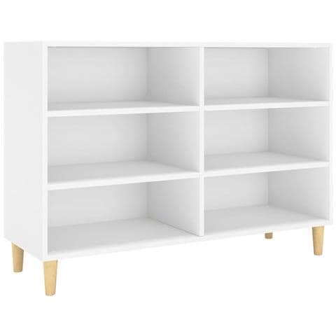 Credenza Bianca 103,5x35x70 Cm In Legno Multistrato - Foto 1