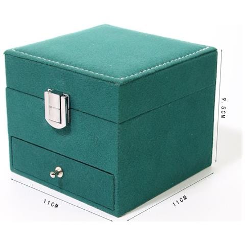 Portagioie In Velluto Di Fascia Alta Con Display Trasparente Green - Foto 1
