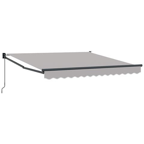 Tenda Retrattile Manuale Grigio Chiaro 350x250 cm, Tessuto di Ricambio per Tenda Telaio 3.5x2.5 m Grigio Chiaro - Foto 1