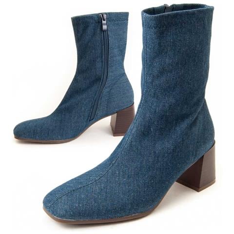 Stivale Con Tacco Buonavitta4 Blu Blu Materiale Sintetico - Foto 1