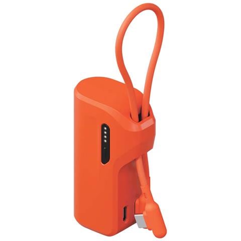 Powerbank Thumboost Da 5000 Mah Con 2 Porte Usb-c Da 20 W E Cavo Usb-c, Arancione - Foto 1