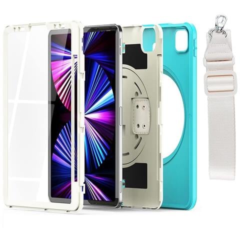Custodia Per Ipad Mini 6 8.3"" Con Supporto E Tracolla Turchese - Foto 2