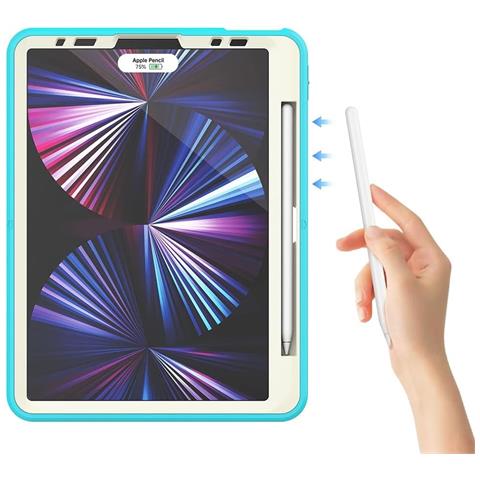 Custodia Per Ipad Mini 6 8.3"" Con Supporto E Tracolla Turchese - Foto 4