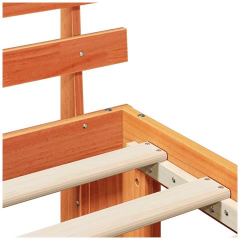 Struttura del letto Marrone 180 x 200 cm Legno massello di pino - Foto 9
