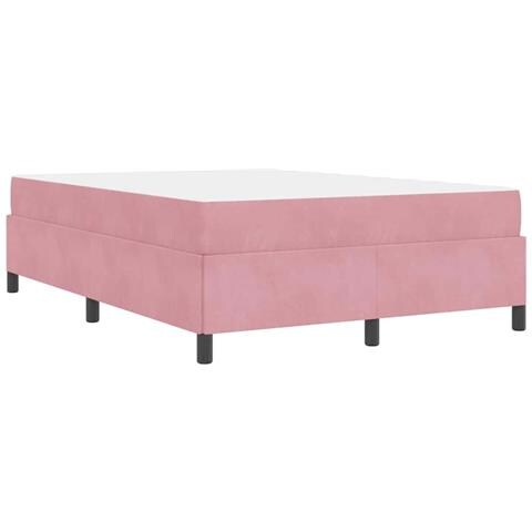 Struttura del letto Rosa e bianco 140 x 190 cm Velluto - Foto 9