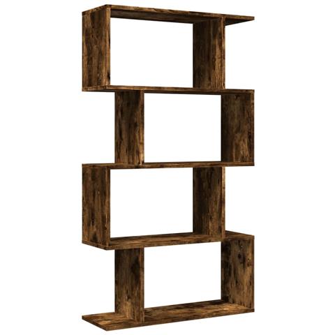 Libreria 4 Ripiani Rovere Fumo 70x24x129 cm in Truciolato - Foto 1