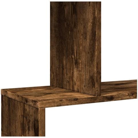 Libreria 4 Ripiani Rovere Fumo 70x24x129 cm in Truciolato - Foto 9