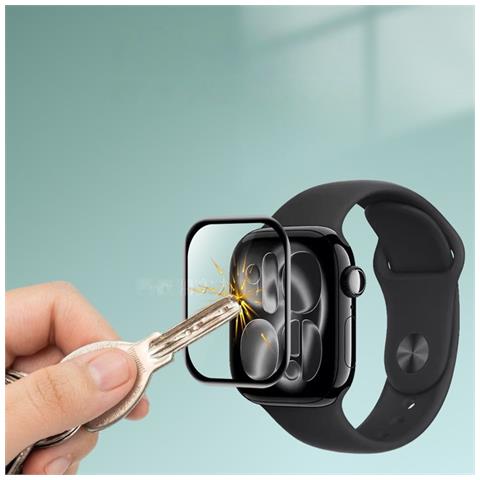 Protezione Schermo Apple Watch Series 11 46mm - Pellicola Tpu Curva 3d Con Colla Completa (confezione Da 3) - Foto 5