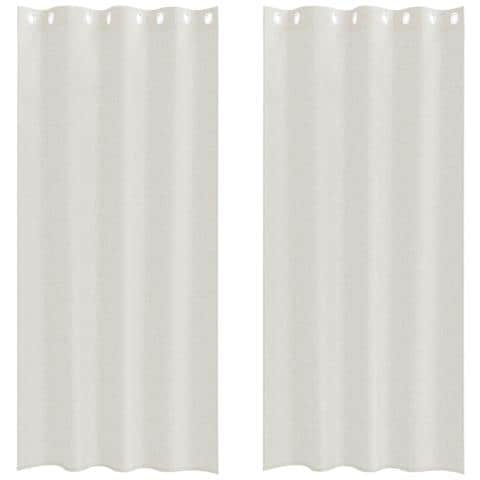 Tende con tende 2 pcs Crema 140x175cm Poliestere - Foto 1