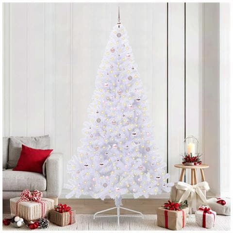Albero di Natale artificiale Bianco 240 cm PVC e Acciaio - Foto 2