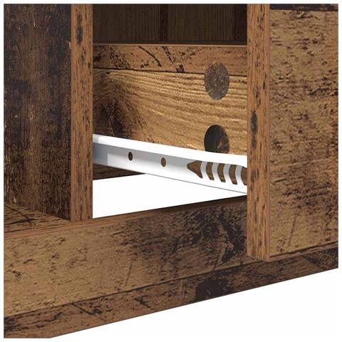 Tavolino da salotto con cassetto Legno vecchio 90 x 50 x 35 cm - Foto 9