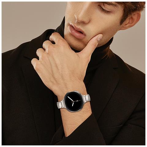 Elegante Bracciale A Tripla Maglia In Acciaio Inossidabile Compatibile Con Samsung Galaxy Watch8/8 Classic Starlight - Foto 5