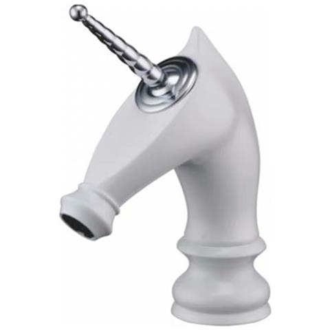 Rubinetto per lavabo da bagno, Blackswan, tipo M279 Unicorn, modello corto bianco /cromo, misura 20 cm - Foto 1