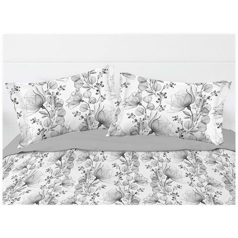 Parure Copripiumino Matrimoniale Raso Cotone Floreale Dis. Angelica - Foto 1