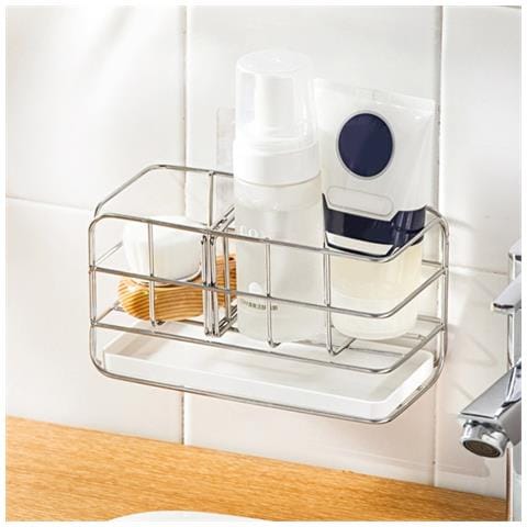 Portaspugna In Acciaio Inossidabile 304 - Organizer Per Lavello Cucina E Bagno - Foto 2